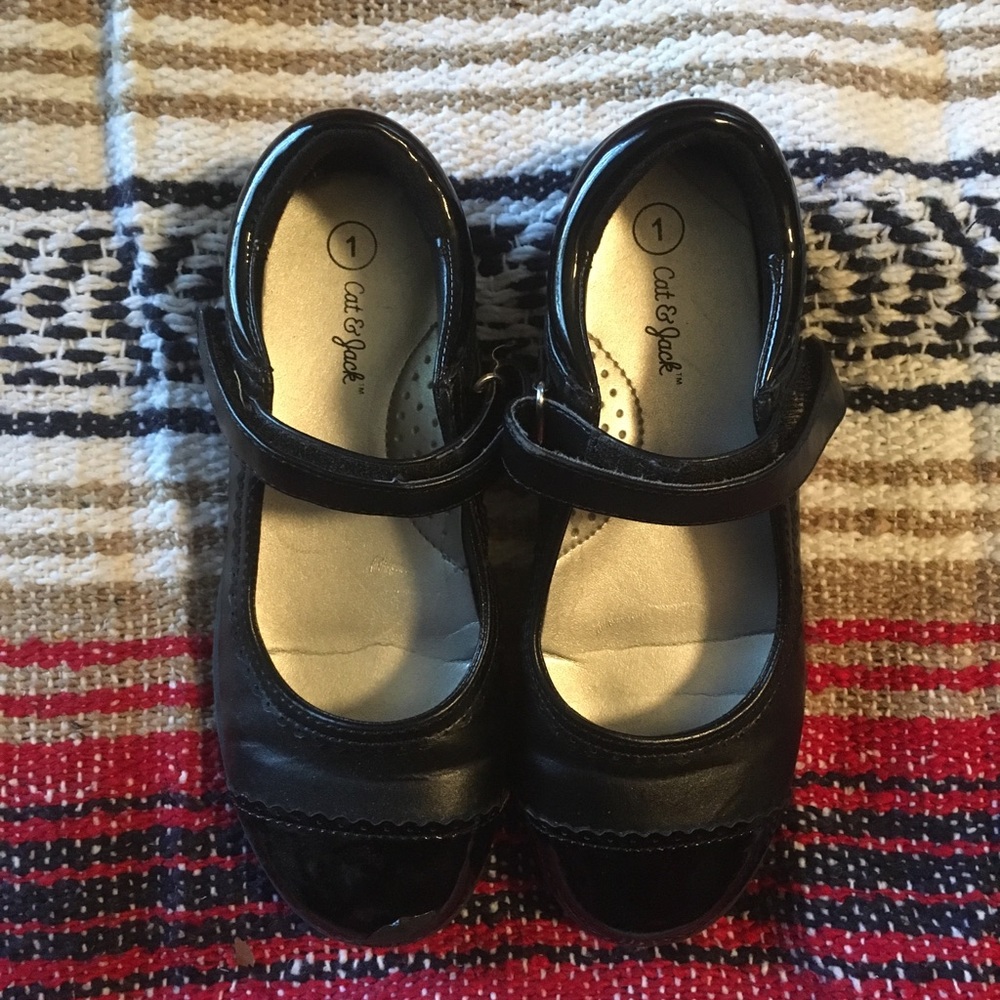 Cat and Jack Black Mary Jane Shoes